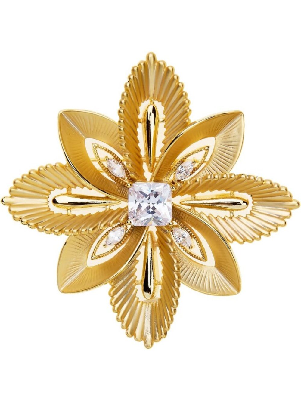Elegant Gold Tone Floral Brooch Pin for Women - Perfect Gift & Accessory